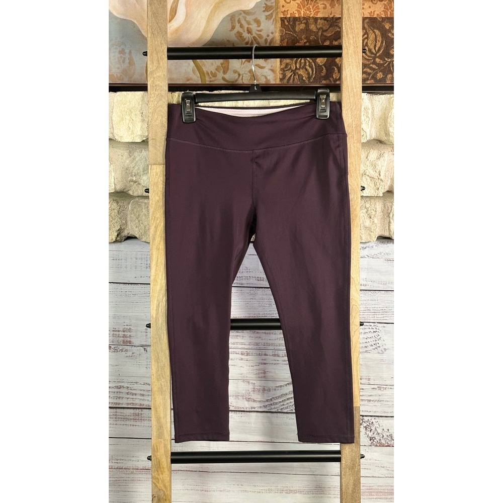 Marika Sport Women's Cropped Leggings Maroon Brown Size M 8-10